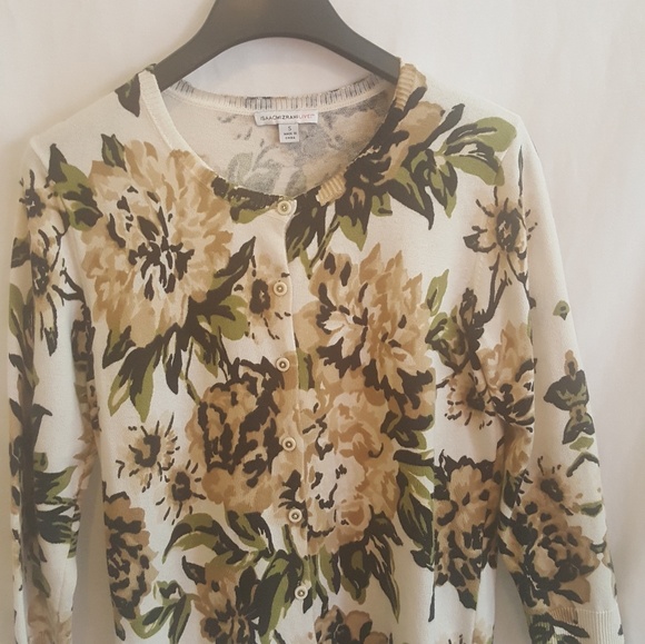 IsaacmizrahiLIVE women's cardigan floral sweater - Picture 6 of 8